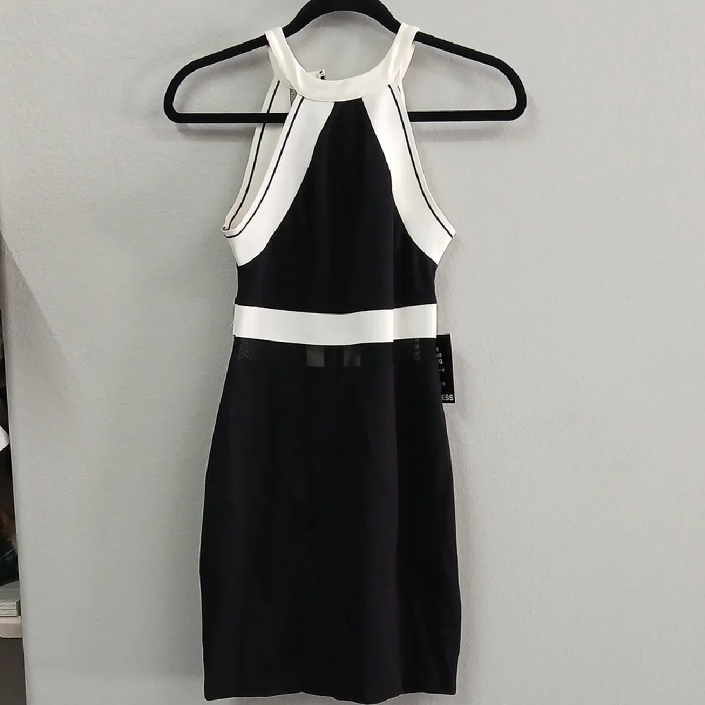 Express Black and White Mini Dress - Picture 1 of 6